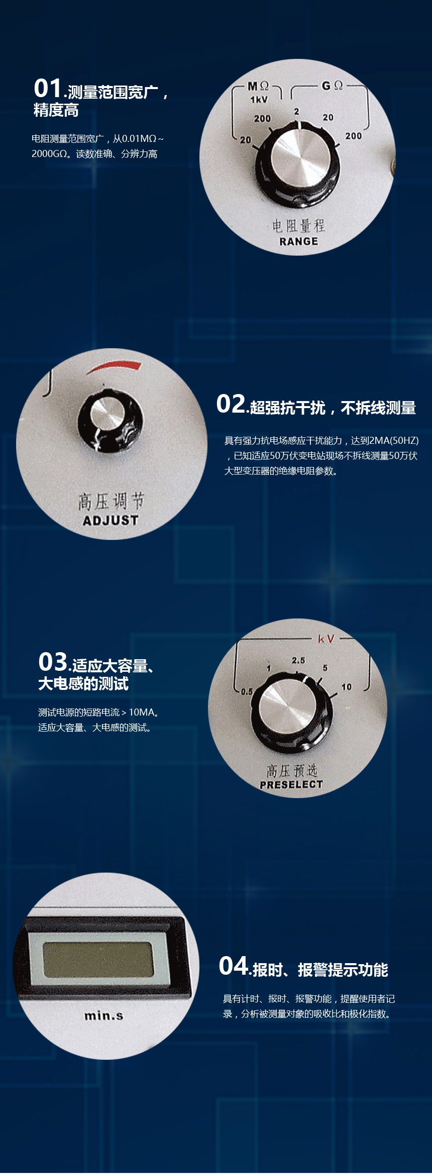 可调高压数字兆欧表 可调高压数字兆欧表