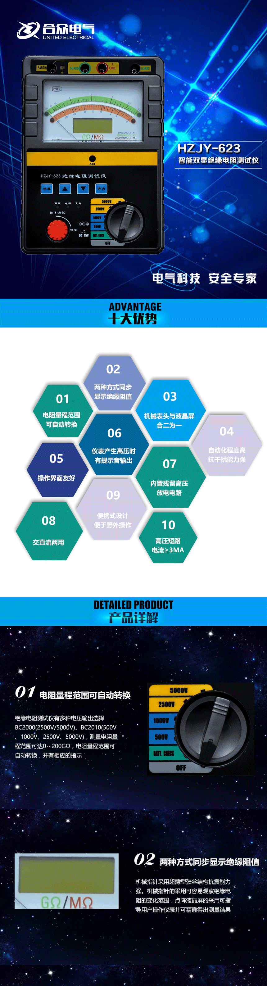 智能双显绝缘电阻测试仪 智能双显绝缘电阻测试仪