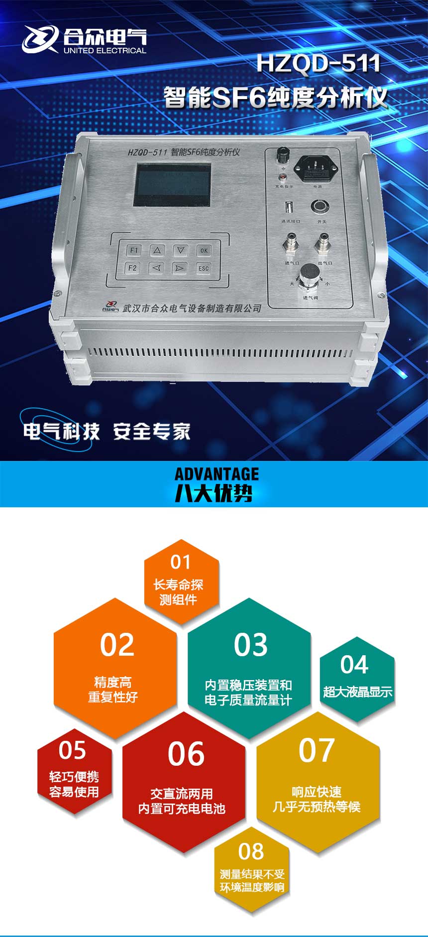 智能SF6纯度分析仪 智能SF6纯度分析仪